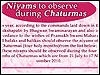 Niyams to observe during Chaturmas