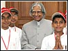 President APJ Abdul Kalam Felicitates Baps Children For The De-Addiction  Campaign