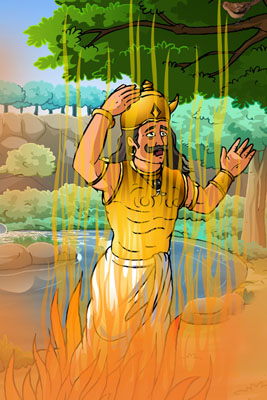 Bhasmasur Becomes Bhasma (Ashes)